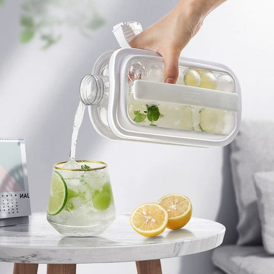 Botella molde cubos hielo cocina